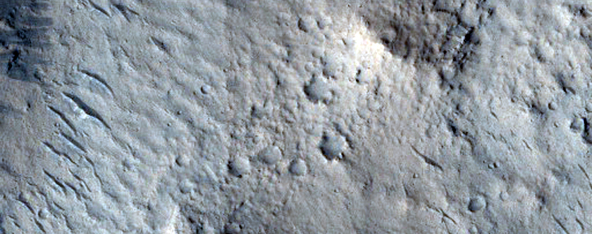 Central Hills within Orcus Patera