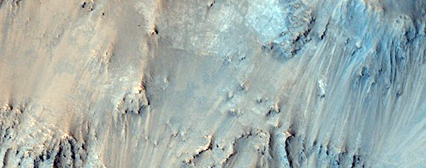 Flow Ejecta of Prominent Crater in Meridiani Planum