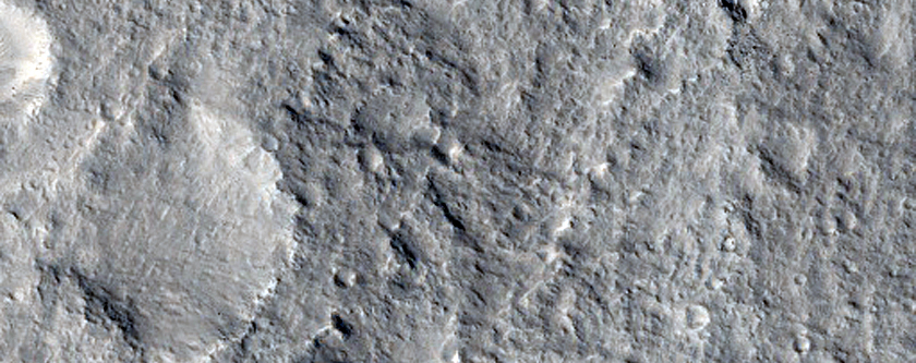 Margin of Ejecta for Large Crater East of Isidis Planitia
