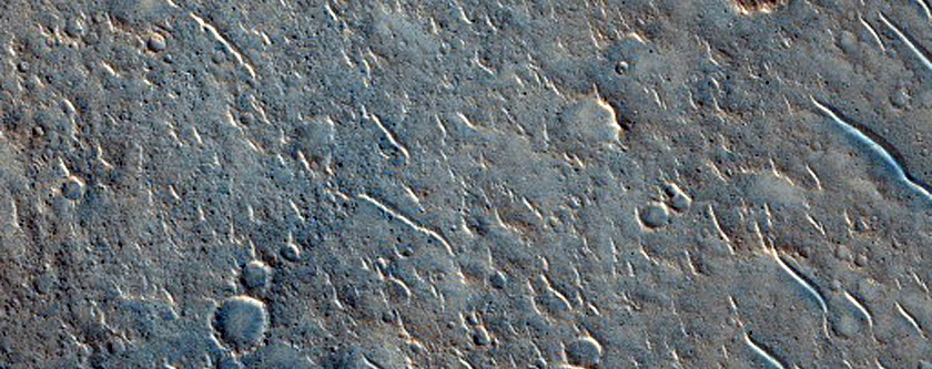 Chain of Cones and Craters in Isidis Planitia