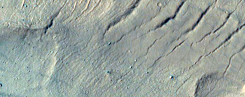 East Slope of Asimov Crater Central Pit