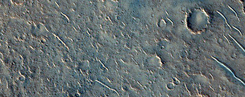 Chain of Cones and Craters in Isidis Planitia