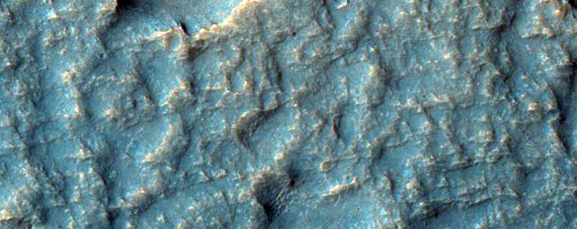 Patch of Relatively High Thermal Inertia Material in Terra Sirenum