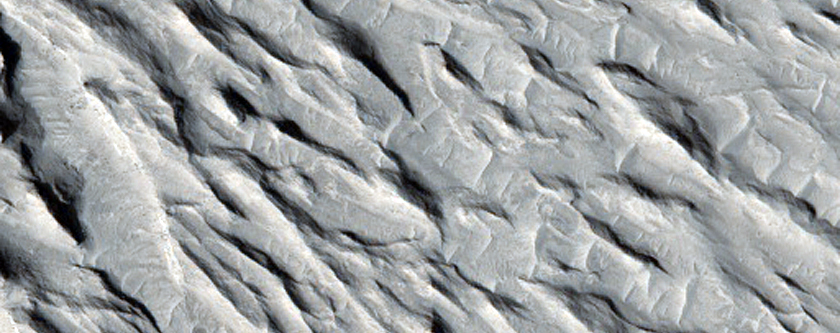 Edge of Medusae Fossae Formation in Southwestern Elysium Planitia