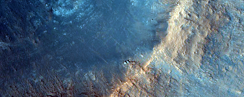 Sample Meroe Patera Floor as Exposed by an Impact Crater