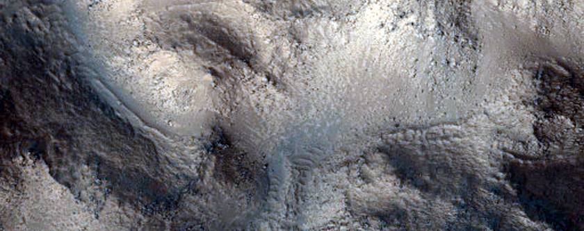 Crater with Central Uplift and Gullies