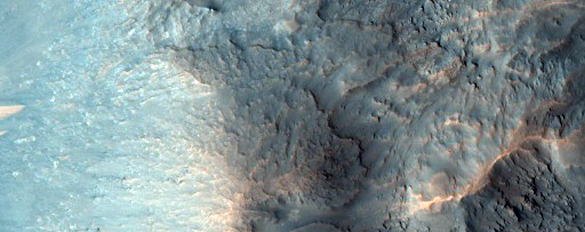 Central Uplift of an Impact Crater in Hesperia Planum
