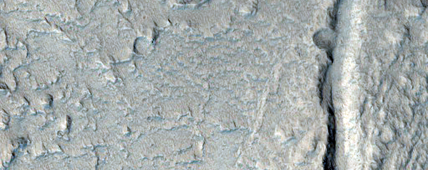 Lava Flow Margin in Echus Chasma