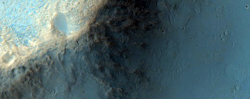 Impact Crater in Hesperia Planum