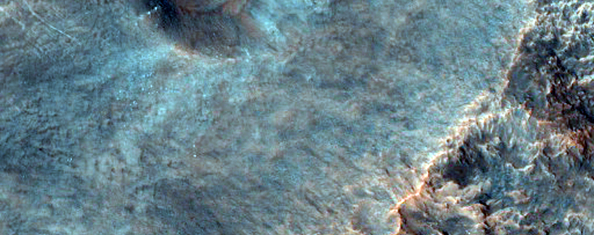 Central Uplift of Impact Crater in Tyrrhena Terra
