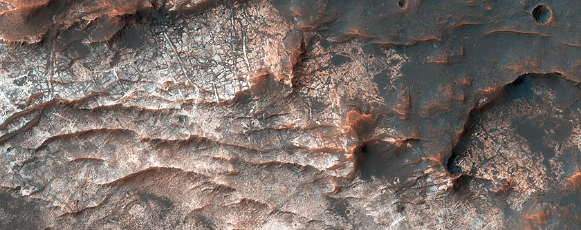Eridania Region Basin Light-Toned Outcrops