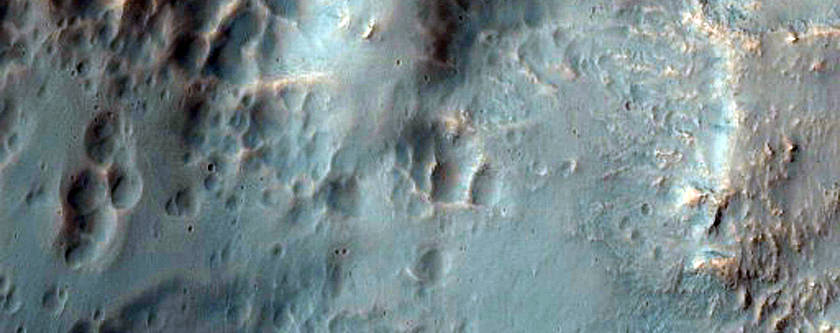 Fresh Unnamed Crater with Ponded Materials and Gullies