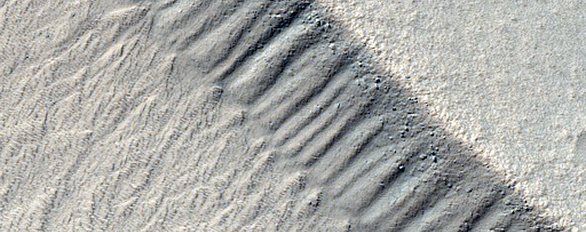 Gullies Previously Identified in MOC Image