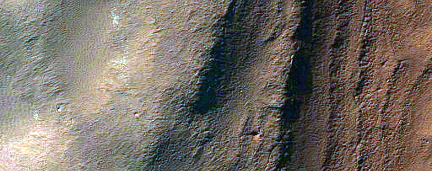 Exposure of South Polar Layered Deposits within Residual Cap
