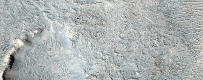 5 Kilometer Diameter Impact Crater Northwest of Mojave Crater
