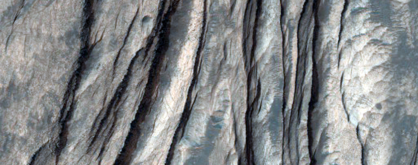 Exposure of Layered Mound in Terby Crater