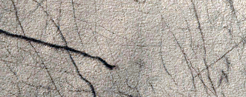 Mantled Crater in Planum Chronium