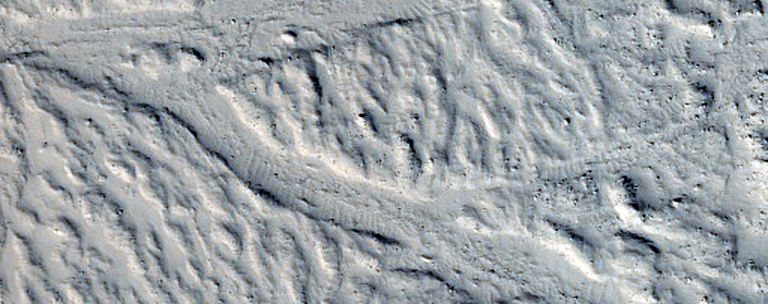 Flood Lava Passing through a Constriction in Amazonis Planitia