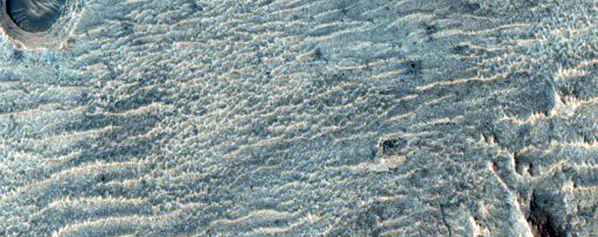 Exposure of Layers in South Gale Crater with Possible Sulfates