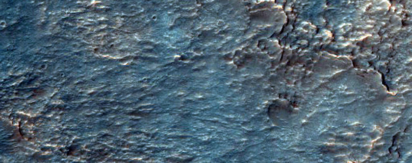 Possible Hydrate and Phyllosilicate-Rich Terrain in Crater Rim