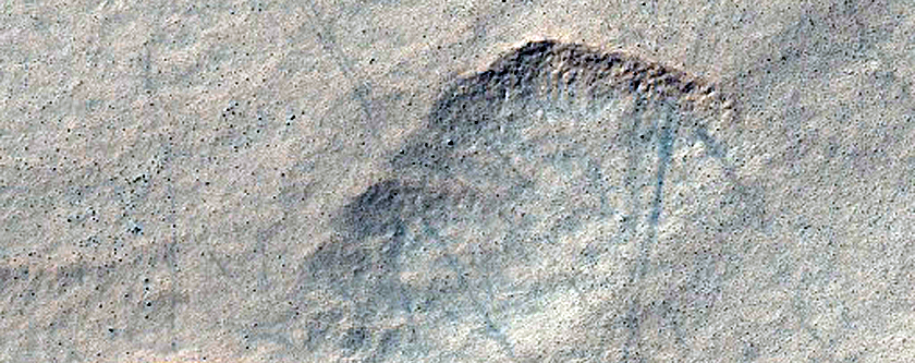Craters in Malea Planum