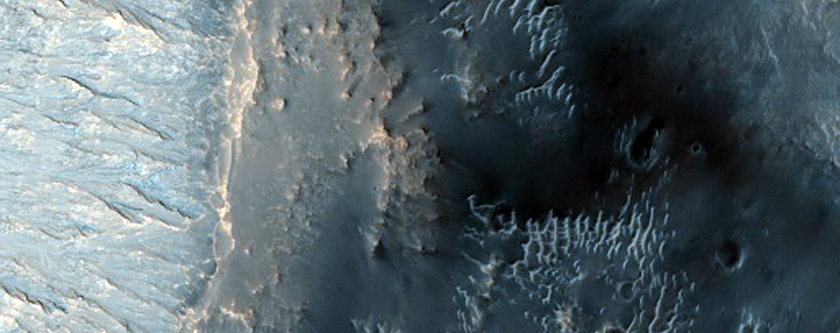 Pebas Crater with Asymmetric Flow-Ejecta in Eastern Meridiani Planum
