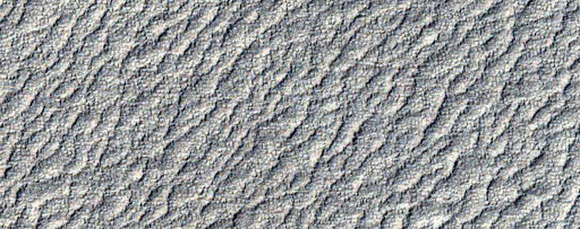 Contact between Lobate Debris Apron and Basement Terrain