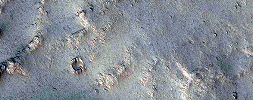 Fans at the Southern Base of Hecates Tholus