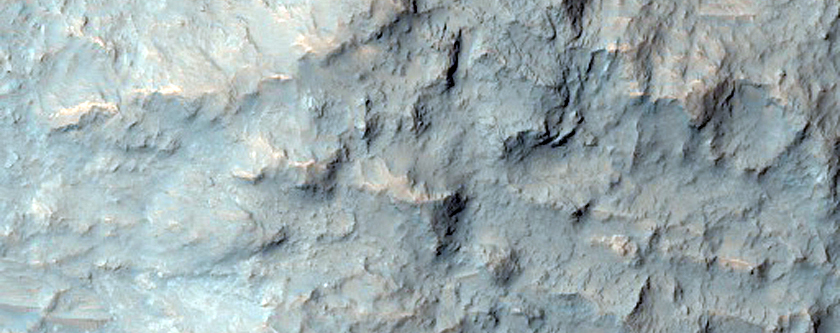 Central Peak of Unnamed Crater in Tyrrhena Terra