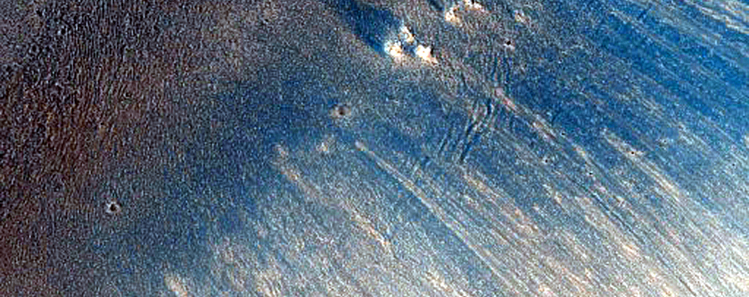 Well-Preserved 4-Kilometer Diameter Crater in Schiaparelli Crater