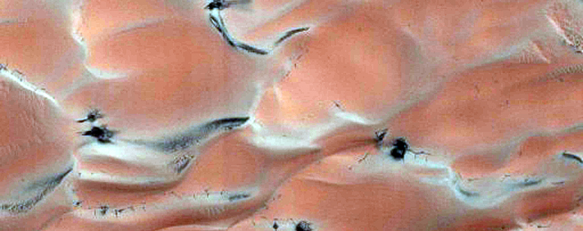 Dune Erosion and Streaks