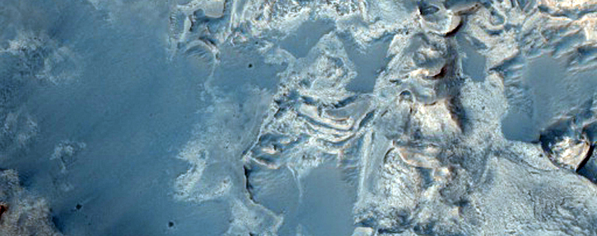 Layer Exposure in Crater North of Meridiani Planum