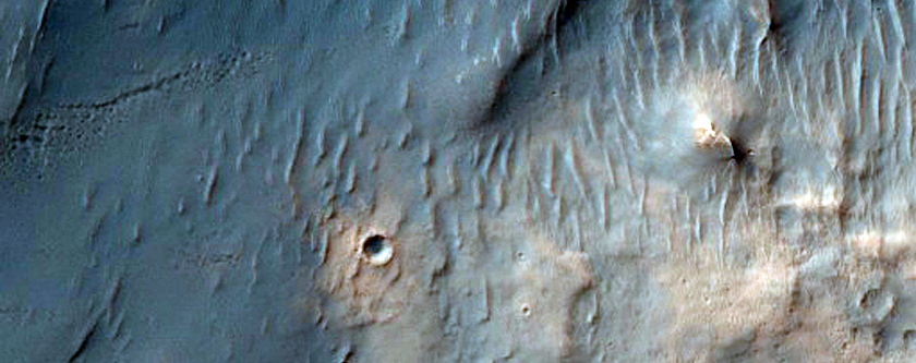 Noachis Region Landforms with Possible Phyllosilicates-Rich Terrain