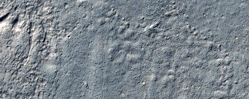 Crater with Gullies Seen in MOC Image E14-02164