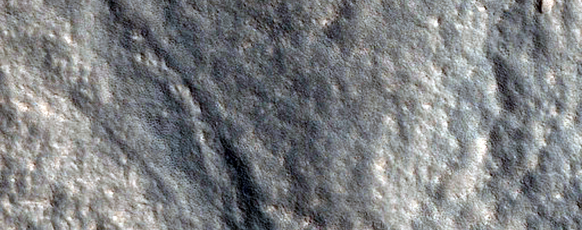 Crater in Utopia Planitia Region