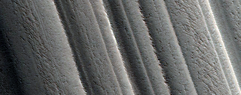 Exposure of North Polar Layered Deposits