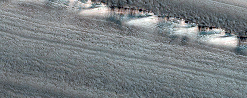 Exposure of North Polar Layered Deposits