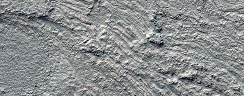 Northwest Hellas Planitia Landforms Near Beloha Crater