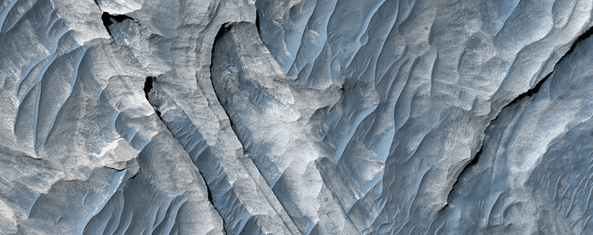 Light-Toned Layering along Wallrock in Southwest Melas Chasma