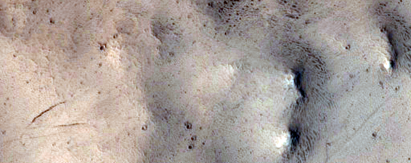 Crater Near Elysium Mons