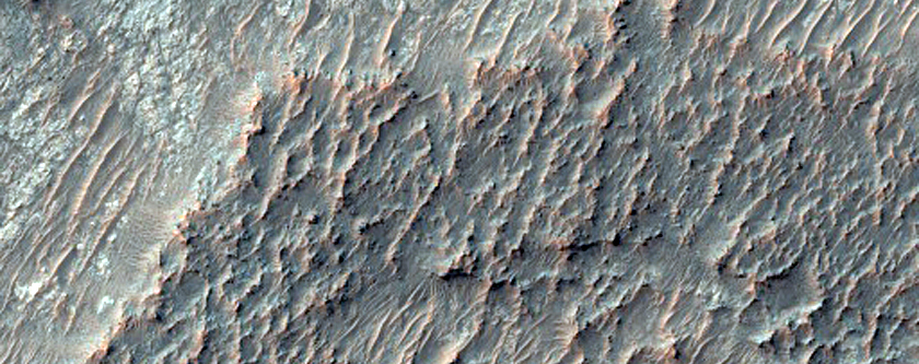 Crater Floor with Radial Ridge Pattern
