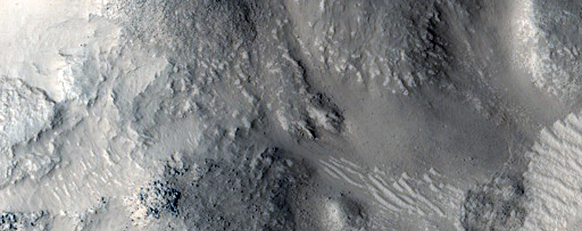 Central Peak of an Impact Crater in Utopia Planitia
