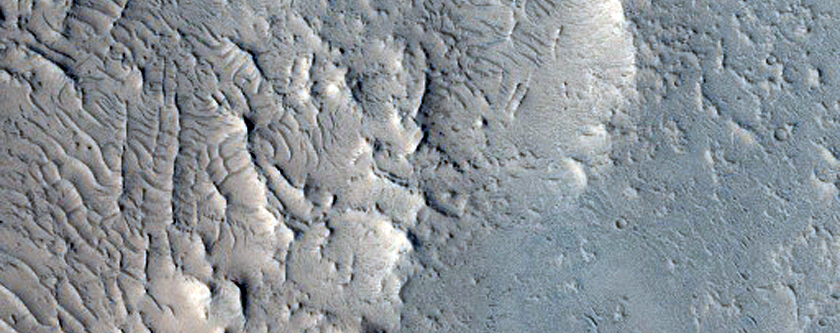 Crater in Tempe Terra