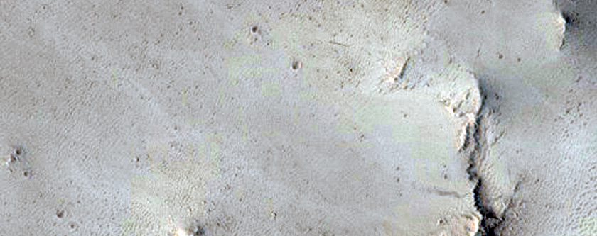 Crater in Tharsis Region