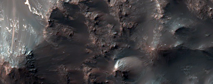 Central Peak of an Impact Crater in Terra Sabaea