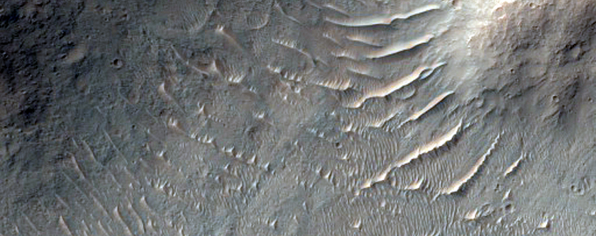 Yegros Crater and Nearby Valleys