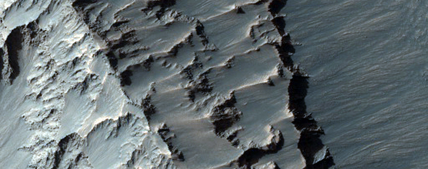 Distinct Spur and Gully Mesa in Candor Chasma