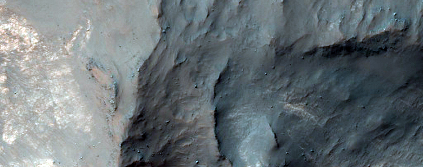 Central Peak of Crater on Northwest Rim of Hellas Planitia