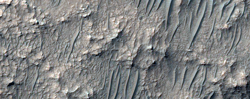 Crater with Thermally Distinct Floor Material
