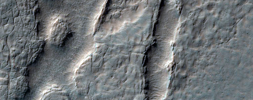 Impact Crater with Fractured Fill Material